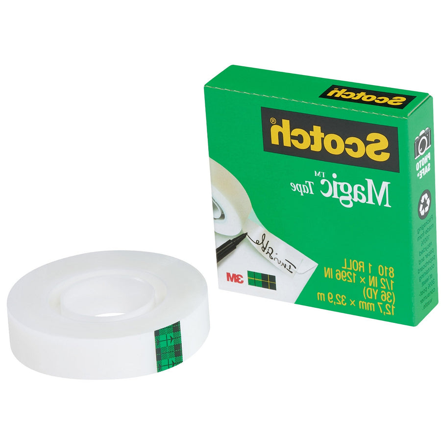 1 in x 72 yd Scotch 810 Permanent Magic Tape 12/Case T965810