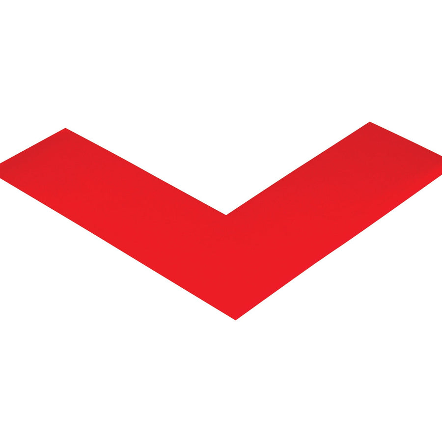 6x6x2 Red PVC Safety Tape Angles 24/Case T9662R