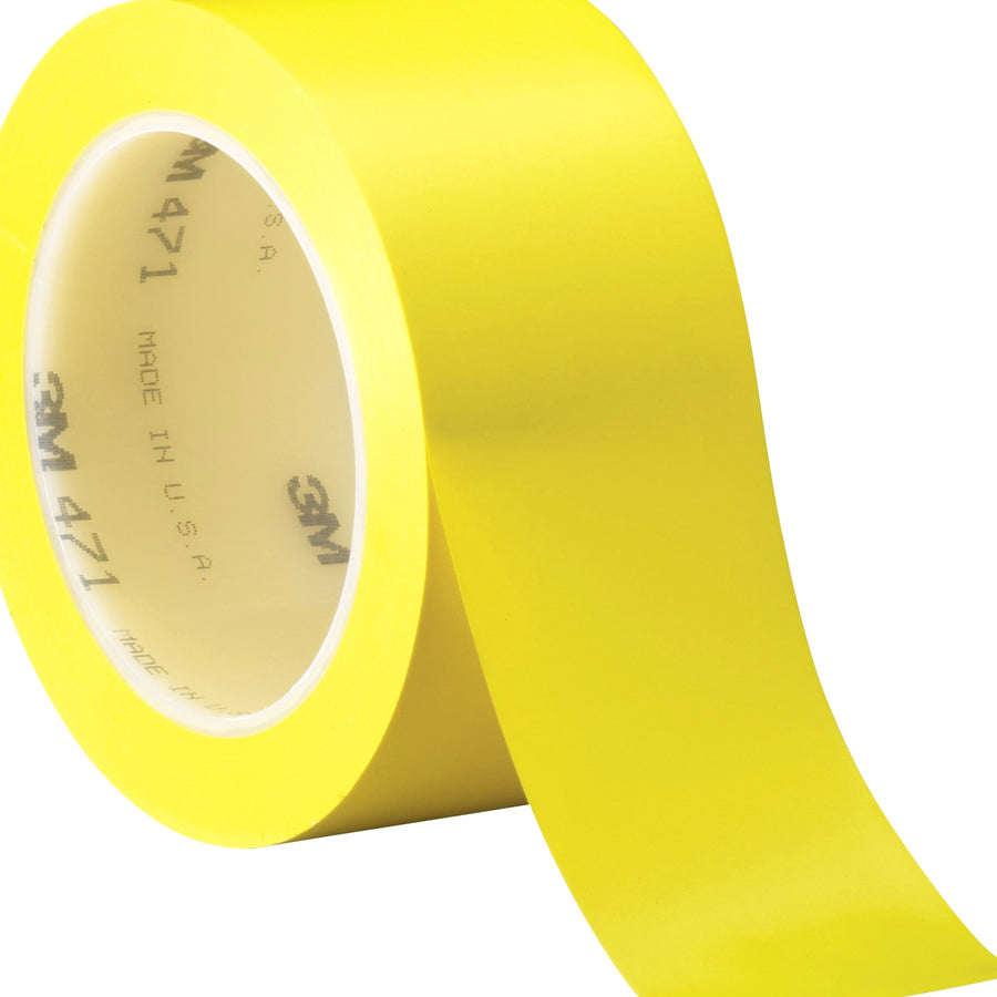 2 in x 36 yd 5.2 Mil Yellow 471 Vinyl Safety Tape 3-Pack T9674713PKY
