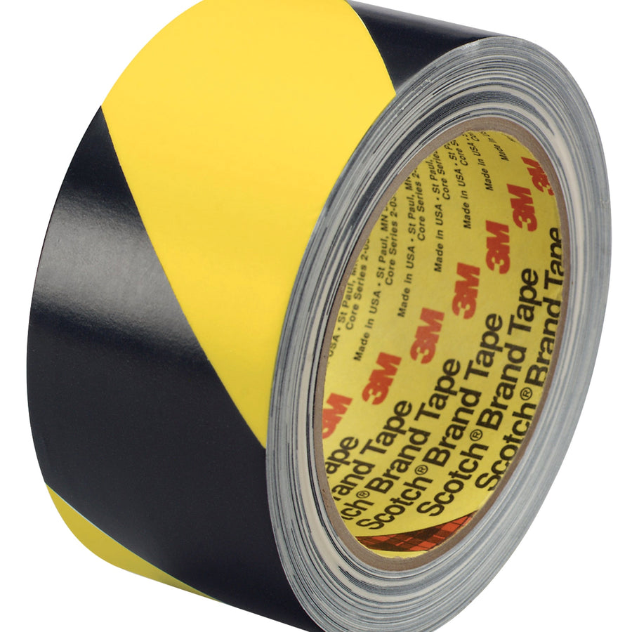 2 in x 36 yd Black/Yellow 3M 5702 Safety Stripe Vinyl Tape 24/Case T9675702