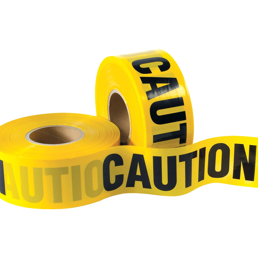 3 in x 1000 ft 3 Mil Yellow/Black Barricade Tape 4/Case T968CCC