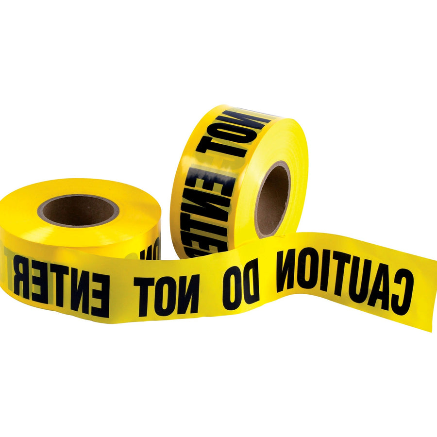 3 in x 1000 ft 3.0 Mil Yellow/Black Barricade Tape 4/Case T968CDN
