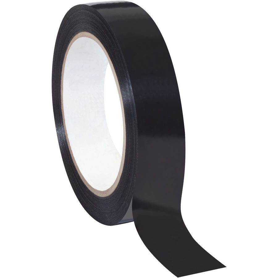 Mono-oriented tensilized polypropylene strapping tape delivers 90 lb tensile strength and 60 oz/inch adhesion to steel for reliable case sealing and pallet bundling. Each case includes 12 rolls of 1" x 60 yards in easy-load 2.7 mil construction. Temperature-resistant to 160°F with 34% elongation for flexible, tear-resistant performance on high-speed packing lines.