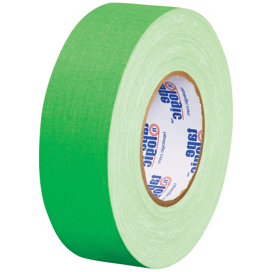 2 in x 50 yd 11 Mil Fluorescent Green Gaffers Tape 24/Case T9874FG