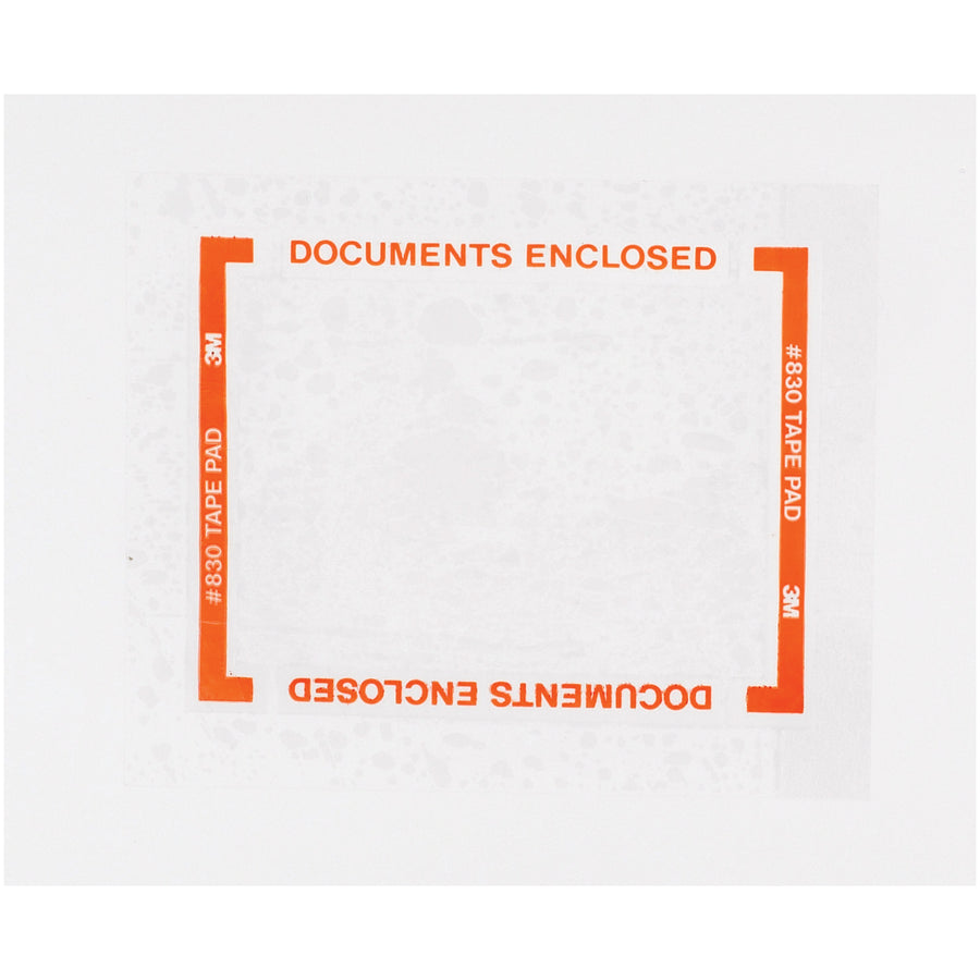 Eliminate dispenser requirements with 3M 830 pouch tape pads–pre-cut 5x6" clear pads with "Documents Enclosed" print for instant document attachment on any packing line. 2.5 mil acrylic construction delivers reliable core compatibility and consistent adhesion across high-speed case sealing operations. Case of 40 pads ready to deploy.