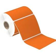 4x4 Orange Desktop Direct Thermal Labels 377/Roll THD332 - alias listing