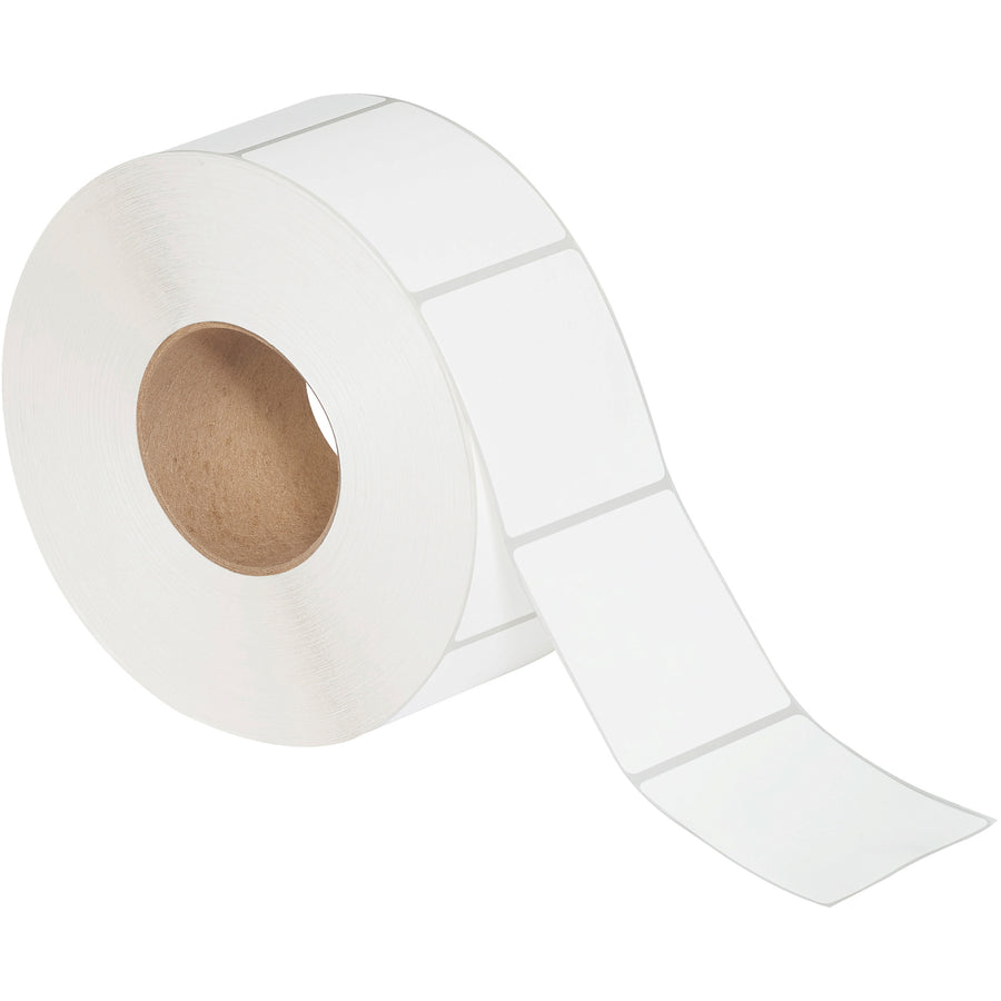 Professional-grade 3x3" thermal transfer labels designed for high-volume shipping and product identification. Bright white matte coated facestock with permanent pressure-sensitive adhesive bonds securely to corrugated cartons and packaging. Compatible with Zebra, Datamax, Sato and most thermal label printers–case of 6 rolls ready to deploy.
