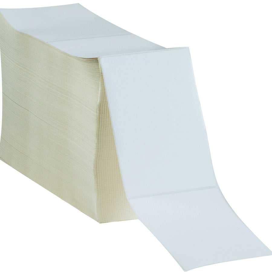 4x6 White Fanfold Matte Thermal Transfer Shipping Labels 2/Case THL140 - alias listing
