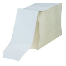 4x2 White Fanfold Thermal Transfer Labels 6000/Roll
