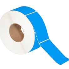 3x5 Fluorescent Blue Thermal Transfer Labels THL144BE - alias listing