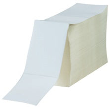 4x8 White Fanfold Thermal Transfer Labels 1400/Roll