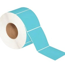 4x4 Blue Direct Thermal Labels 1500/Roll THL568 - alias listing