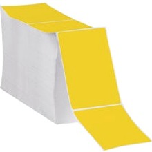 4x6 Yellow Fanfold Direct Thermal Shipping Labels 4000/Case THL577 - alias listing