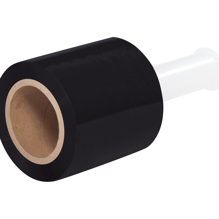 5 in x 1000 ft 80 Gauge Black Hand Wrap Bundling Stretch Film 12/Case TNB305BLACK