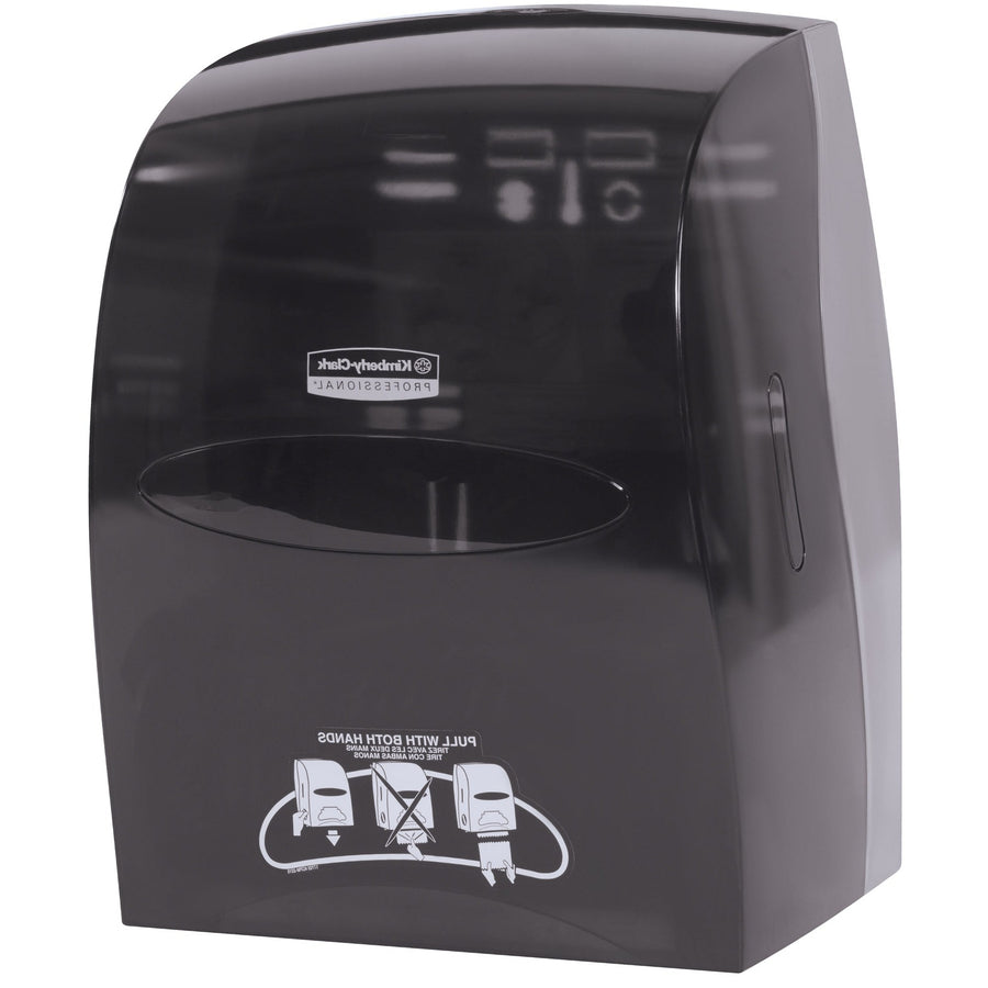 8 in Black Hands-Free Plastic Roll Towel Dispenser 1/Case TTD122