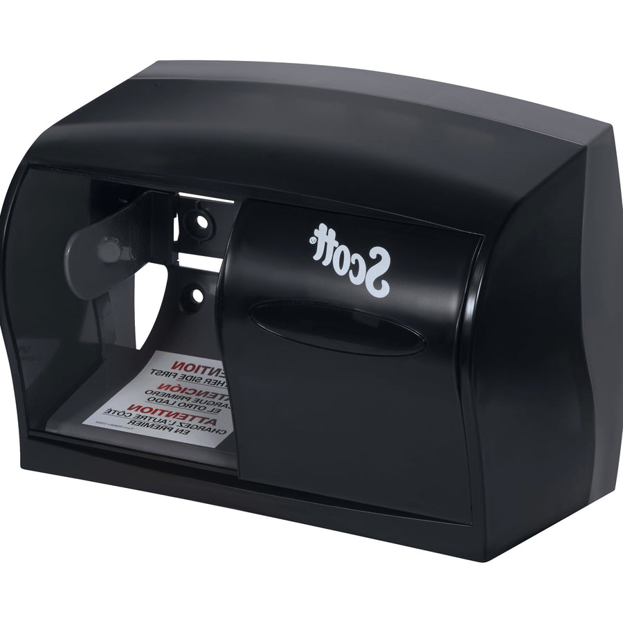 8x11x6 Black Plastic Coreless Bathroom Tissue Dispensers 1-Pack TTD145