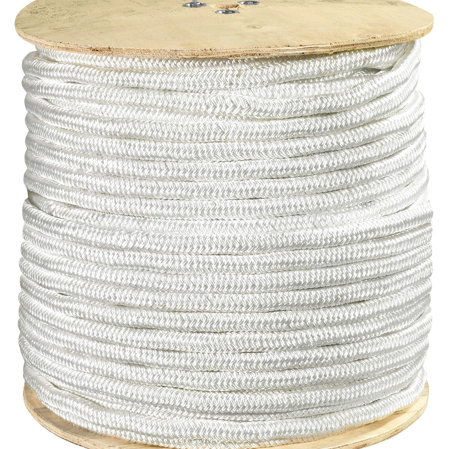 1/2 in x 600 ft 6500 lb White Double Braided Nylon Rope TWR127