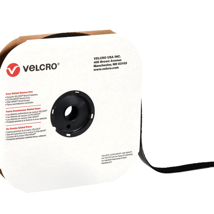 1 in x 75 ft Black Nylon Hook VELCRO Brand Tape 1/Case VEL133