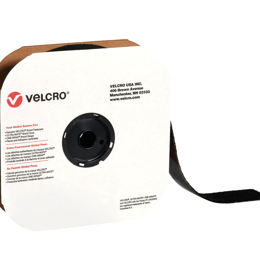 2 in x 75 ft Black Nylon Loop VELCRO Brand Tape 1/Case VEL138