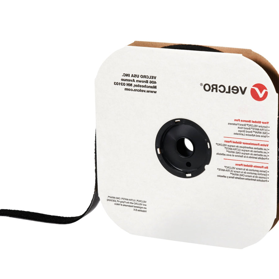 1.5 in x 75 ft Black Nylon Loop VELCRO Brand Tape 1/Case VEL159