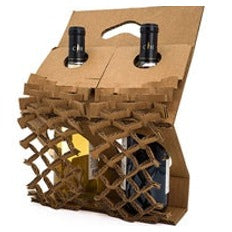Hexpand 2 Bottle Corrugated Wine Shipper Insert WBS201