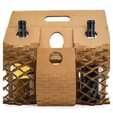 Hexpand 3 Bottle Corrugated Wine Shipper Insert WBS301