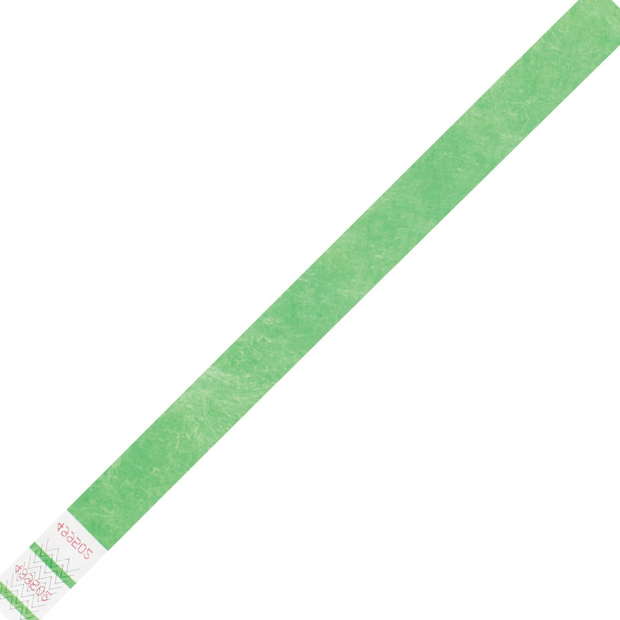 3/4 x 10 in Green Tyvek Wristbands 500/Case WR101GN