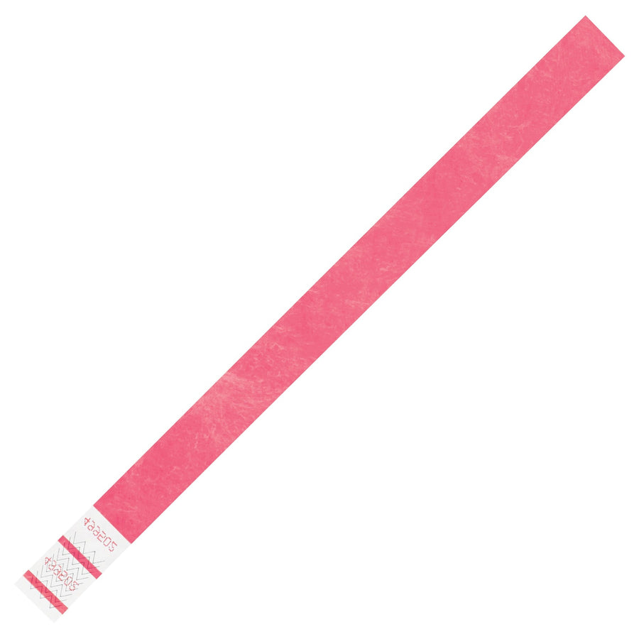 3/4 x 10 in Pink Tyvek Wristbands 500/Case WR101PK