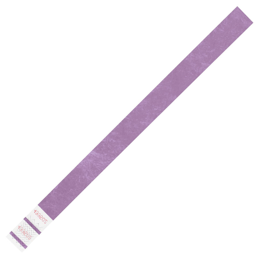 3/4 x 10 in Purple Tyvek Wristbands 500/Case WR101PL