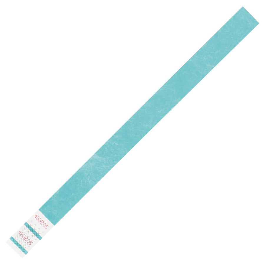 3/4 x 10 in Teal Tyvek Wristbands 500/Case WR101TL