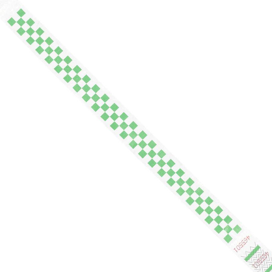 3/4 x 10 in Green Tyvek Wristbands 500/Case WR103GN