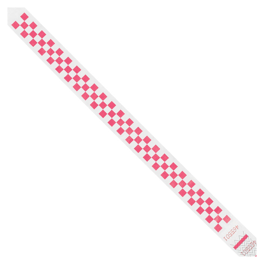 3/4 x 10 in Pink Tyvek Wristbands 500/Case WR103PK