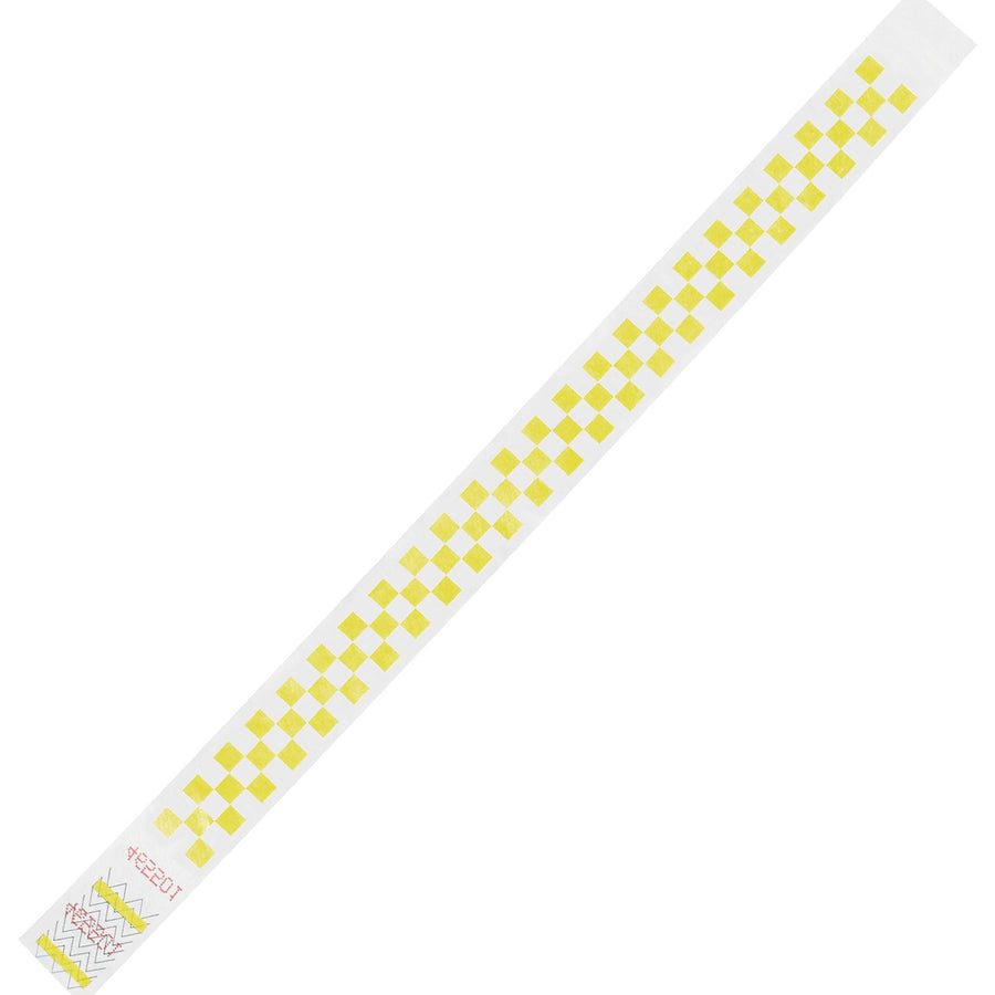 3/4 x 10 in Yellow Tyvek Wristbands 500/Case WR103YE