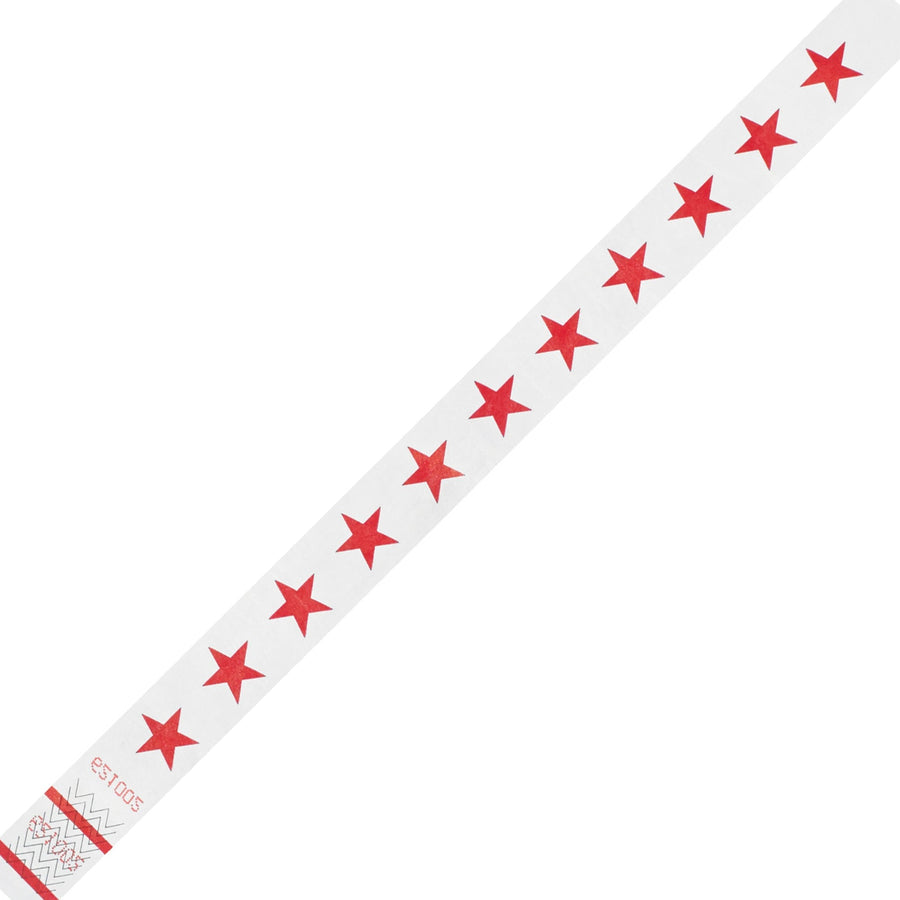3/4 x 10 in Red Tyvek Wristbands 500/Case WR104