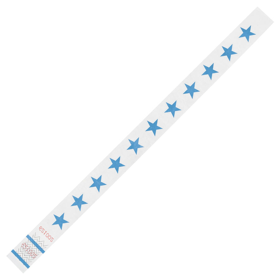 3/4 x 10 in Blue Tyvek Wristbands 500/Case WR104BE