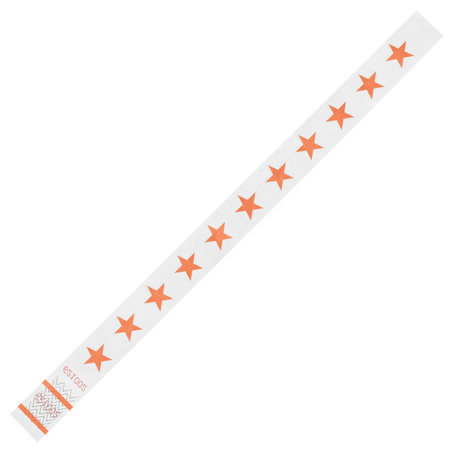 3/4 x 10 in Orange Tyvek Wristbands 500/Case WR104OR