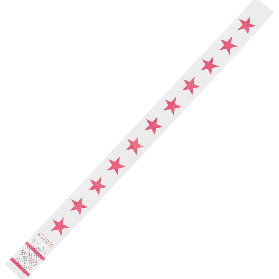 3/4 x 10 in Pink Tyvek Wristbands 500/Case WR104PK