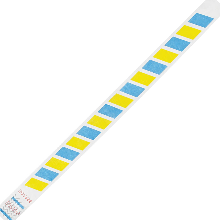 3/4 x 10 in Tyvek Wristbands Blue/Yellow 500/Case WR105