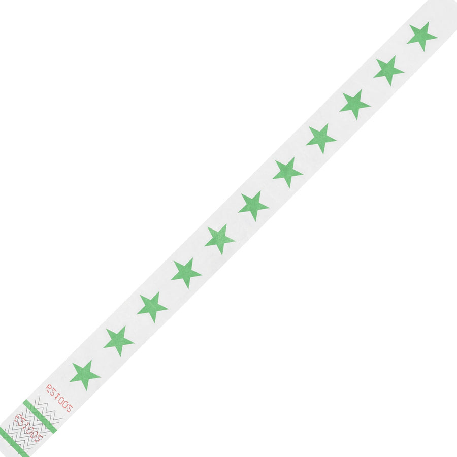 3/4 x 10 in Green Tyvek Wristbands 500/Case WR106GN