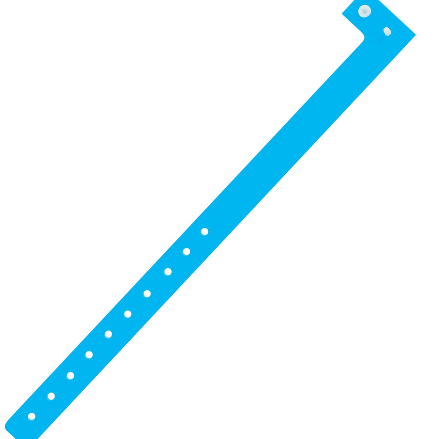 3/4 x 10 in Blue Day-Glo Plastic Wristbands 500/Case WR120BE