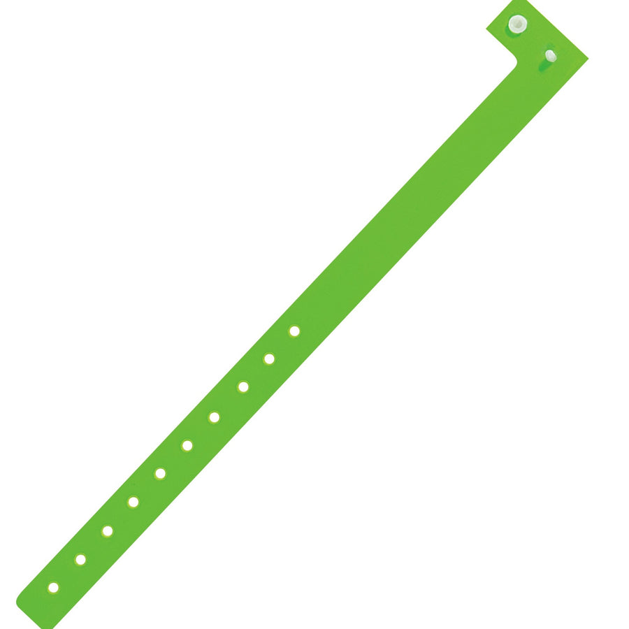 3/4 x 10 in Green Day-Glo Plastic Wristbands 500/Case WR120GN