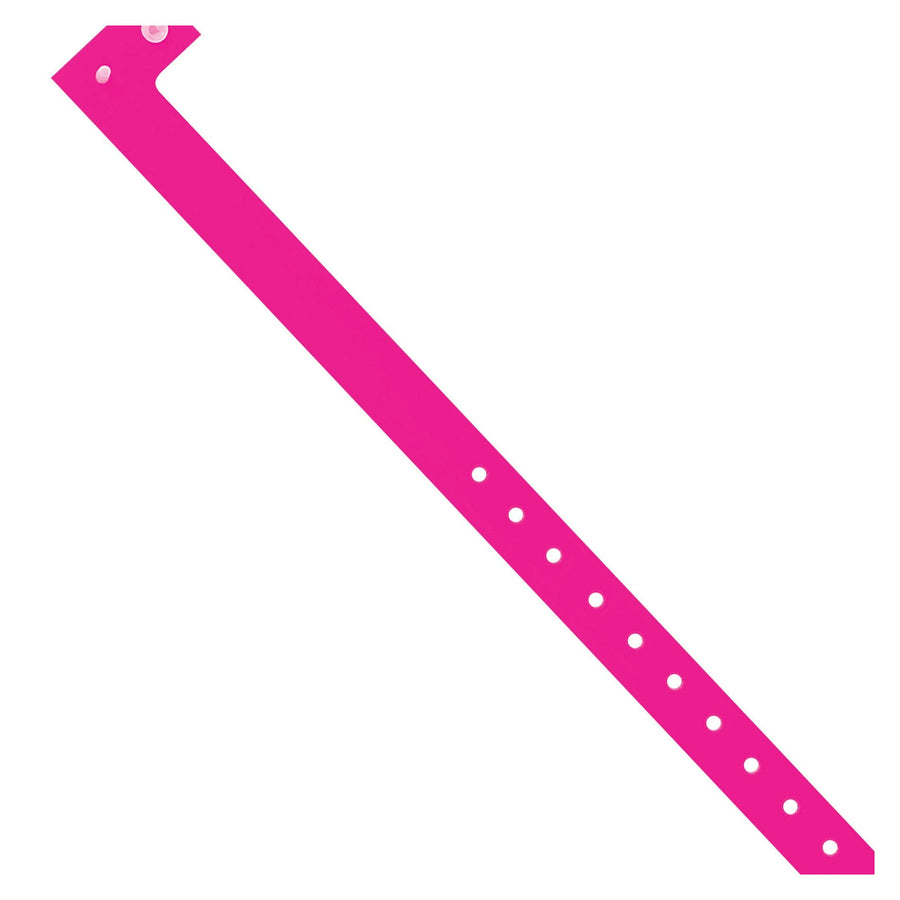 3/4 x 10 in Pink Day-Glo Plastic Wristbands 500/Case WR120PK