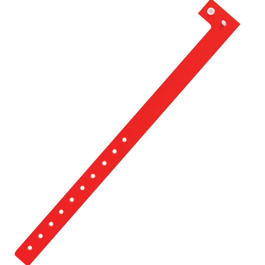 3/4 x 10 in Red Day-Glo Plastic Wristbands 500/Case WR120RD
