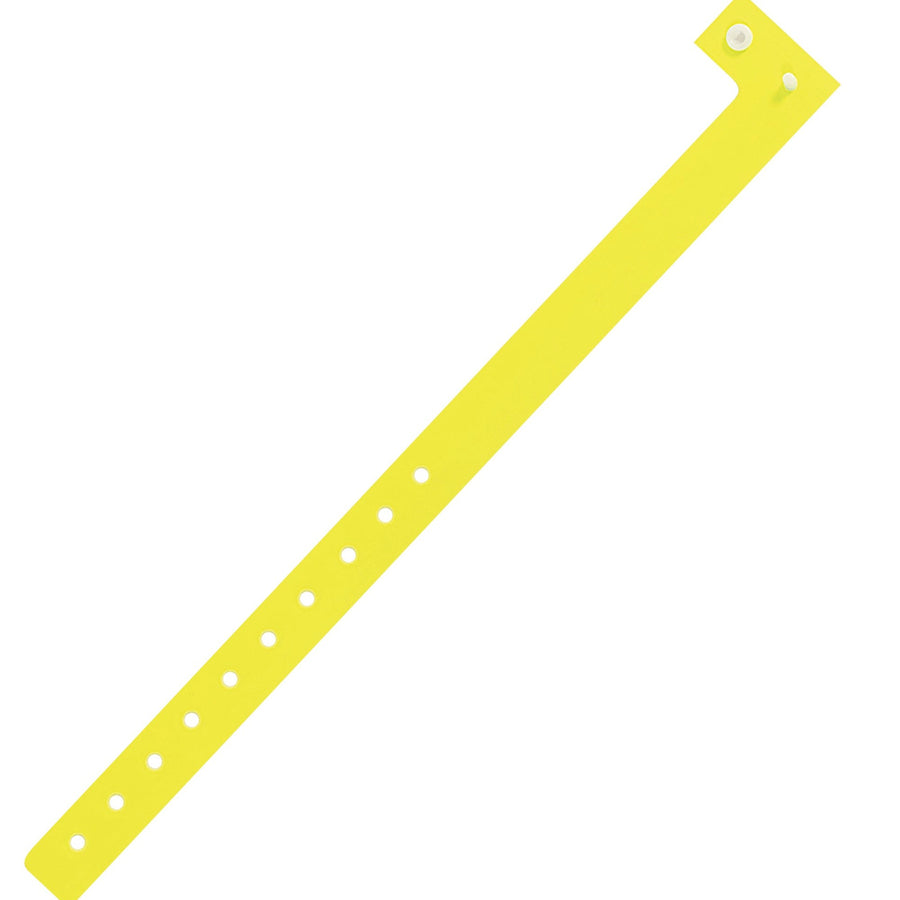 3/4 x 10 in Yellow Day-Glo Plastic Wristbands 500/Case WR120YE
