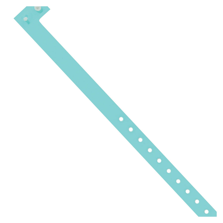 3/4 x 10 in Aqua Plastic Wristbands 500/Case WR121AQ