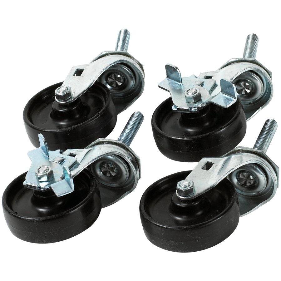 3 in Heavy-Duty Plastic/Metal Caster Set 4-Pack WS1001
