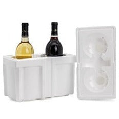 2 Bottle 750ml Foam Wine Shipper Inserts WS740T