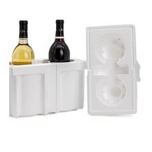 2 Bottle 750ml Foam Wine Shipper Kit