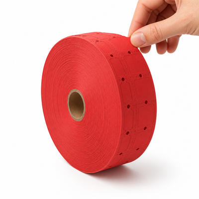 1" x 3/4" Red Event Tickets - 2,000 Per Roll, Durable Raffle Tickets — image 1