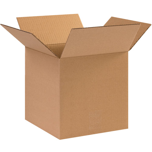 10x10x10 ECT-32 Kraft Corrugated Cube Boxes - Bundle of 25